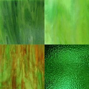 img 1 attached to 🟢 Набор стеклянных листов Wissmach Green: яркие и универсальные для ваших проектов.