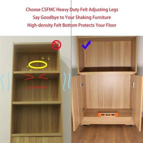 img 3 attached to 🪑 CSFMC Adjustable Leg on Solid Wood Furniture Feet: Premium 4-Piece Set for Sturdy Table and Chair Leveling