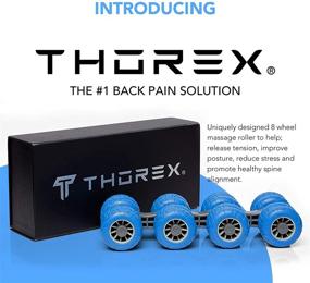 img 3 attached to Массажный ролик Thorex Deep Tissue Muscle Release для спины - улучшает осанку, изысканное снятие боли в верхней и нижней части спины - одобрено хиропракторами для мужчин и женщин.