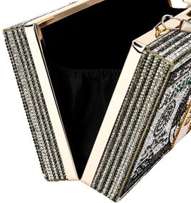 img 1 attached to Dollar Style Evening Bags Featuring Diamond Shoulder Strap - Wallet Clutch Included