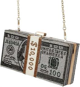 img 3 attached to Dollar Style Evening Bags Featuring Diamond Shoulder Strap - Wallet Clutch Included