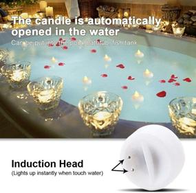 img 3 attached to 🕯️ Waterproof LED Floating Tealights - 24 Pack, Flameless Flickering Tea Light Candles for Wedding Centerpiece, Pool & SPA Decor, Warm White Lights