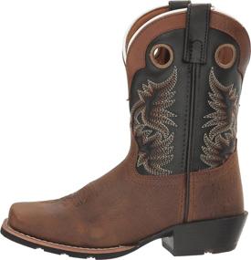 img 2 attached to Dan Post Boys Rascal Square Toe Boots - Mid Calf - Brown - Size 10 D for Kids