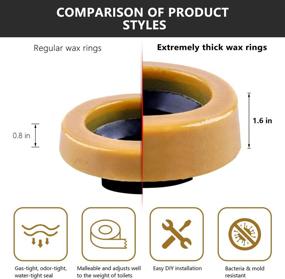 img 3 attached to 🚽 Premium Extra Thick Toilet Wax Ring Kit | Easy Install & Leak-Proof | Fits 3-inch or 4-inch Waste Lines