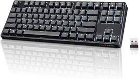 img 4 attached to 🖥️ VELOCIFIRE TKL02WS: Wireless Mechanical Gaming Keyboard for Copywriters, Typists, and Programmers - Black