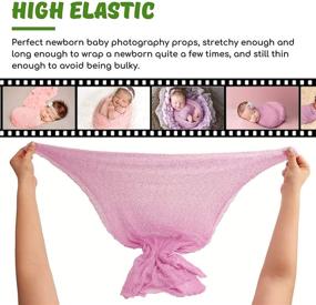 img 1 attached to 👶 Kids' Home Store: Stretch Blanket and Headbands for Newborn Photography