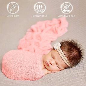 img 3 attached to 👶 Kids' Home Store: Stretch Blanket and Headbands for Newborn Photography