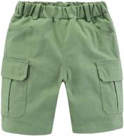 🩳 mud kingdom little boys twill cargo shorts: perfect for a stylish summer holiday! logo