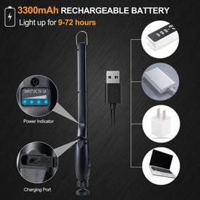img 2 attached to 🔦 ORHOMELIFE Rechargeable LED Work Light - 750 Lumens, Power Capacity Indicator, Magnetic Base, 360° Swivel - Perfect for Car Repair, Home, Outdoor Camping Emergency - 2800mAh (2 PACK)