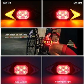 img 3 attached to 🚴 2022 Brightest Bike Indicators: Rechargeable Rear Bicycle Light with Smart Wireless Remote Control - Waterproof & Luces Para Bicicleta - Best Bike Turn Signals for Handlebars, Saddle Rears, & Cargo Carrier