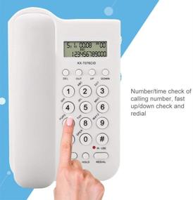 img 1 attached to 📞 fosa Corded Phone with Caller ID Display - Home Hotel Wired Desktop Phone for Office Landline Telephone - FSK/DTMF Dual System (White)