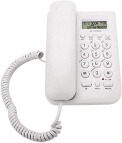 img 4 attached to 📞 fosa Corded Phone with Caller ID Display - Home Hotel Wired Desktop Phone for Office Landline Telephone - FSK/DTMF Dual System (White)