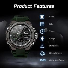 img 2 attached to 6008 Waterproof Masculino Wristwatch Stopwatch