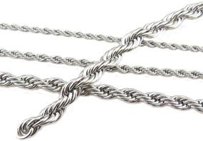 img 3 attached to 🔗 Stainless Steel Rope Chains Findings, Perfect for Jewelry Making & DIY Crafts (SC-1021-B), 33ft