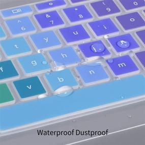 img 1 attached to 🌈 Яркая радужная накладка на клавиатуру для HP 14-дюймового Chromebook: ультратонкий дизайн от CaseBuy