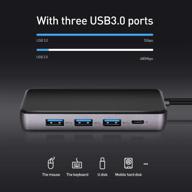 ddida usb c hub: portable 5-in-1 adapter for macbook pro, samsung galaxy, matebook x pro, dell xps, hp spectre, lenovo yoga | usb c to hdmi, 3 usb 3.0, usb c pd charging logo