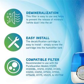 img 3 attached to 🌬️ Enhance Air Quality Effortlessly with Pure Guardian FLTDC20 Humidifier Demineralization Filter - Cartridge #2; 700 Hrs. Run Time, Eliminates Minerals & White Dust, Perfect for PureGuardian Humidifiers!