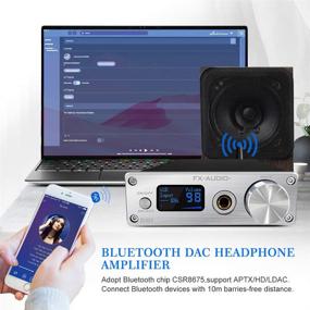 img 2 attached to 🎧 Высокопроизводительный Bluetooth 5.0 USB ЦАП усилитель для наушников: поддержка APTX HD/LDAC/APTX/APTX LL/DSD512, ES9038Q2M XMOS-XU208, PCM768кГц, HiFi стерео усилитель для наушников для наушников 16Ом-300Ом - Питание от настольного компьютера/домашней аудиосистемы.