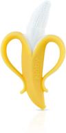 🍌 nuby nananubs банановая массажная зубная щетка: успокаивающая желтая зубная щетка для младенцев логотип