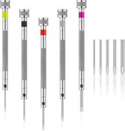 🔧 набор микро точных шуруповертов для часов с 5 дополнительными лезвиями - миниатюрный маленький шуруповерт для ремонта часов, ремонта очков, ювелирных изделий, электроники - инструменты для ремонта часов 0.8-1.6 мм. логотип