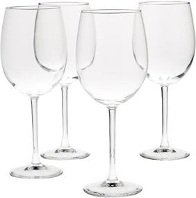 img 4 attached to 🍷 Amazon Basics All-Purpose Wine Glasses Set of 4 - 19-Ounce Capacity