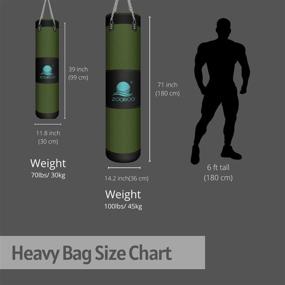 img 3 attached to 🥊 Ultimate Army Green Flexzion Heavy Punching Bag: Unleash Your MMA, Boxing and Kickboxing Skills with Game-Changing Training Gear for Men and Women!