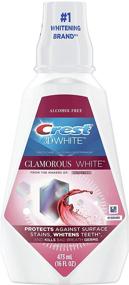 img 4 attached to 🦷 Crest 3D White Glamorous Multi-Care Whitening Mouthwash - Alcohol-Free Arctic Mint, 16 fl oz (473 mL) - Pack of 4
