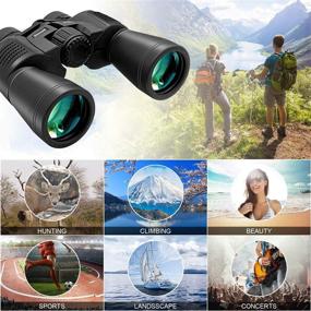 img 2 attached to 🔭 High-Performance 20X50 Binoculars for Adults: Low Light Night Vision, Waterproof HD, Large Eyepiece - Ideal for Travel, Hunting, Sports & Concerts