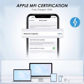 img 1 attached to 🔌 [Сертифицирован Apple MFI] 2 упаковки зарядного устройства iPhone, быстрый настенный зарядное устройство с кабелем Lightning, адаптер блока зарядки USB для путешествий для iPhone 12/11 Pro/XR/X/8/7/iPad/Airpods