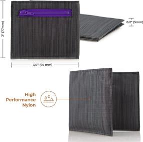 img 2 attached to Allett Nylon Wallet Purple Zipper