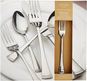 img 3 attached to Lenox Portola 65-Piece 🍴 Flatware Set: Elegant Metallic Dining Collection