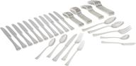 lenox portola 65-piece 🍴 flatware set: elegant metallic dining collection logo