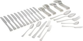 img 4 attached to Lenox Portola 65-Piece 🍴 Flatware Set: Elegant Metallic Dining Collection