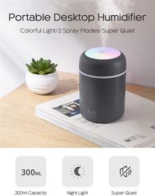 img 3 attached to 🌿 VAABZZ Mini Humidifier: Compact & Portable with Night Light & USB Port - Ideal for Plant Care, Office, and Baby Bedroom - Super Quiet & Auto Shut-Off - 2 Mist Modes