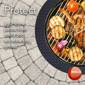 img 1 attached to 🔒 Protect Your Outdoor Space with RESILIA Round Under Grill Mat – Black, Large 36-inch Diameter