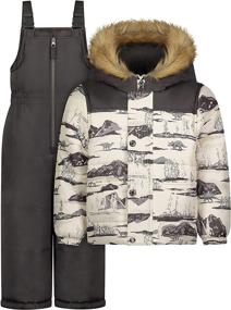 img 4 attached to 🧥 Kosh Snowbib Snowsuit Print Boys' Jacket Clothing