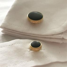 img 1 attached to 👔 Salutto Cufflinks Studs: Elevate Your Formal Attire with French Men's Accessories