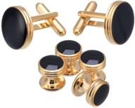 👔 salutto cufflinks studs: elevate your formal attire with french men's accessories logo