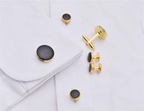 img 2 attached to 👔 Salutto Cufflinks Studs: Elevate Your Formal Attire with French Men's Accessories