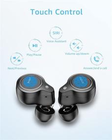 img 2 attached to 🎧 Picun X7 True Wireless Earbuds: Dual-Driver TWS Hi-Fi Stereo Bluetooth Headphones - IPX68 Waterproof Earphones with Charging Case, Low Latency Mic - Sports, Travel, Gaming (Black)