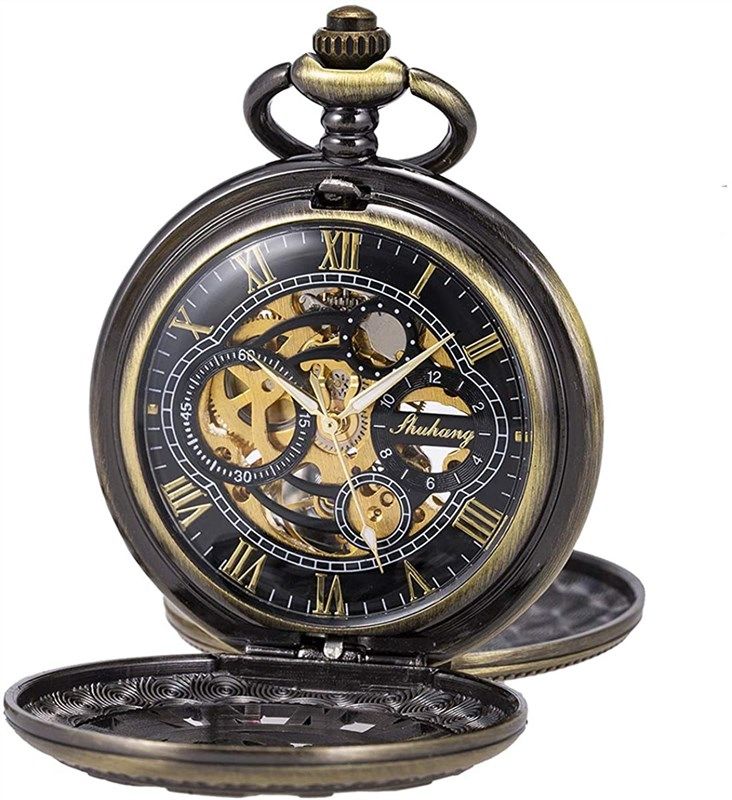 skeleton mechanical hand wind sibosun numerals logo