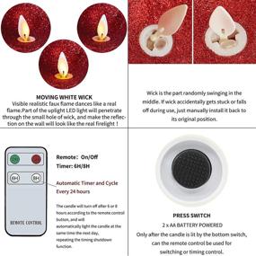 img 2 attached to 🕯️ Real Wax Dripless Flameless Taper Candles H9"x D1" with Moving Wick, Remote Timer, and Battery Operation - Ideal for Table Centerpieces, Party Decorations (Ivory)