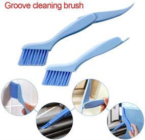 img 2 attached to 🧹 AMHCORKZ 11PCS Creative Groove Cleaning Brush Set - Window Groove Brushes+Dustpan Brushes+Orbit Brushes, Effective Magic Window Cleaning Brush for Corner and Gap Cleanliness