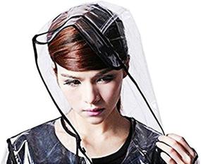 img 3 attached to Дождевик с капюшоном Holiberty Clear для женщин и девочек - легкий, складной дождевик пончо модного стиля.