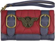 👛 front flap women's wallet featuring wonder woman from dc comics logo