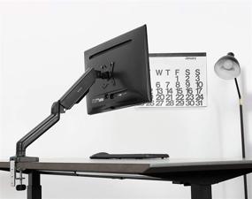 img 3 attached to 🖥️ Enhance Your Workspace with VIVO Height Adjustable Monitor Arm - Single Counterbalance Desk Mount for Screens up to 27 inches