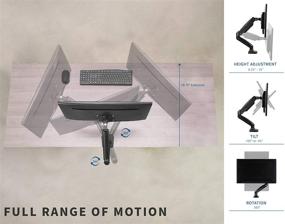 img 1 attached to 🖥️ Enhance Your Workspace with VIVO Height Adjustable Monitor Arm - Single Counterbalance Desk Mount for Screens up to 27 inches