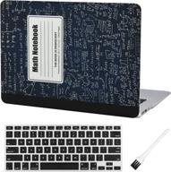 macbook air 13 inch case a1369 a1466 composition notebook laptop hard case - matte rubberized plastic case (2010-2017) with silicone keyboard cover and dust brush - math notebook: a complete protective set logo