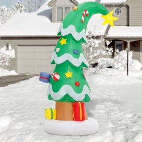 img 3 attached to 🎄 6 Foot Outdoor Inflatable Christmas Decorations: LED Lighted Christmas Tree for Xmas Holiday Party, Garden, and Lawn Decoration