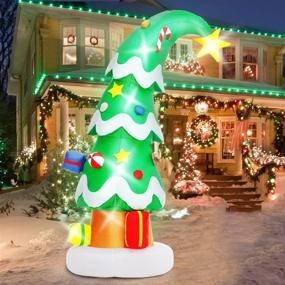 img 4 attached to 🎄 6 Foot Outdoor Inflatable Christmas Decorations: LED Lighted Christmas Tree for Xmas Holiday Party, Garden, and Lawn Decoration